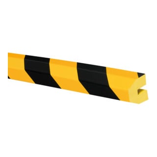 MORION Prallschutz Trapez Profilschutz 40 x 36 x 8mm gelb-schwarz 1000mm