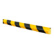 MORION Protection anti-chocs protection de surface forme trapézoïdale 40/35 mm jaune/noir autocollante 1000 mm