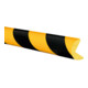 MORION Protection d’angle circulaire 40 x 40 mm jaune/noir autocollante 1000 mm