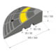 MORION Rampe de bordure en caoutchouc élément de finition 360 × 360 × 150 mm noir jaune réfléchissant jusqu’à 40 t
