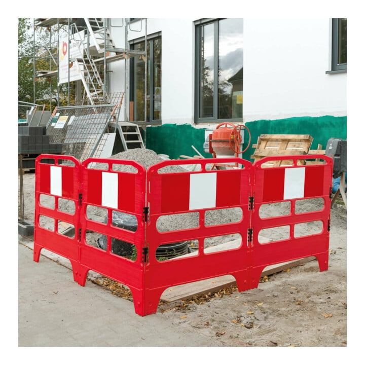 MORION Schachtschutzgitter 1.000 x 1.000 x 1.000mm rot-weiß reflektierend Typ 1