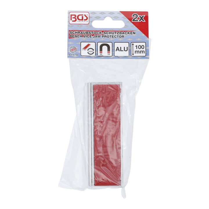 Mors de protection pour étau aluminium largeur 100 mm 2 pièces BGS