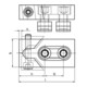 Mors de serrage bas AMF Bulle, No. 6490 30mm M24-3