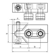 Mors de serrage bas AMF Bulle, No. 6490 30mm M24-3