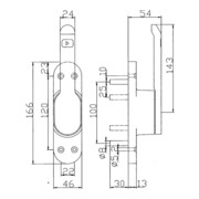 motorisation de porte DENI VARIO DIN gauche / droite blanc LM.30mm tige 10mm-4