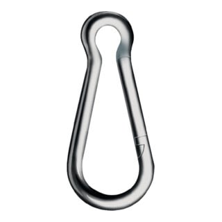 Mousqueton DIN 5299, forme C L. 60 mm épaisseur du fil 6 mm cap.charge 120 kg ga