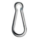 Mousqueton DIN 5299, forme C L. 80 mm épaisseur du fil 8 mm cap.charge 230 kg ga-1