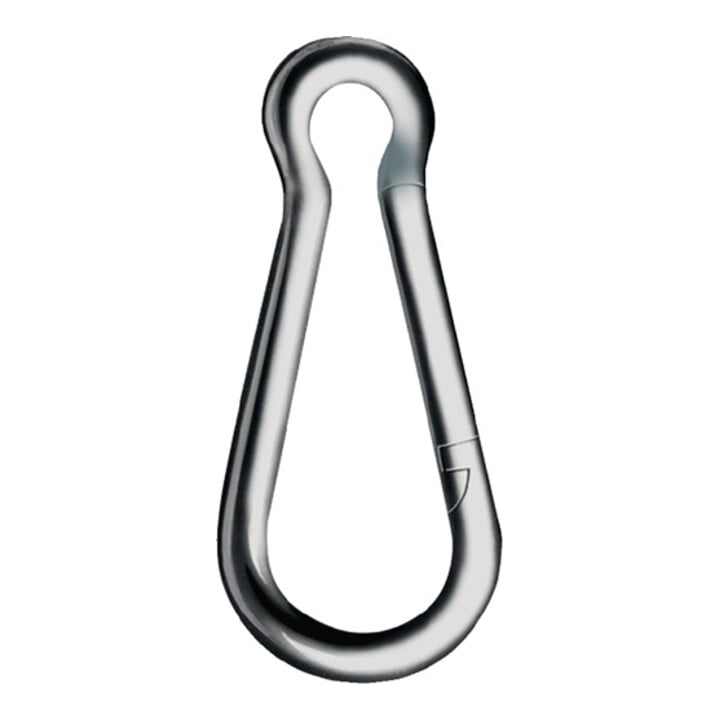 Mousqueton DIN 5299, forme C L. 90 mm épaisseur du fil 9 mm cap.charge 250 kg ga