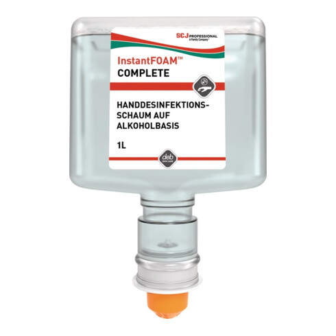 Mousse désinfectante pour les mains Deb InstantFOAM Complete 1l/1.2 (TF)l cartouche complète