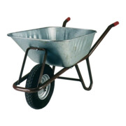 müba Brouette béton avec roulement en nylon, roue pneumatique 400x100 mm, 90 l