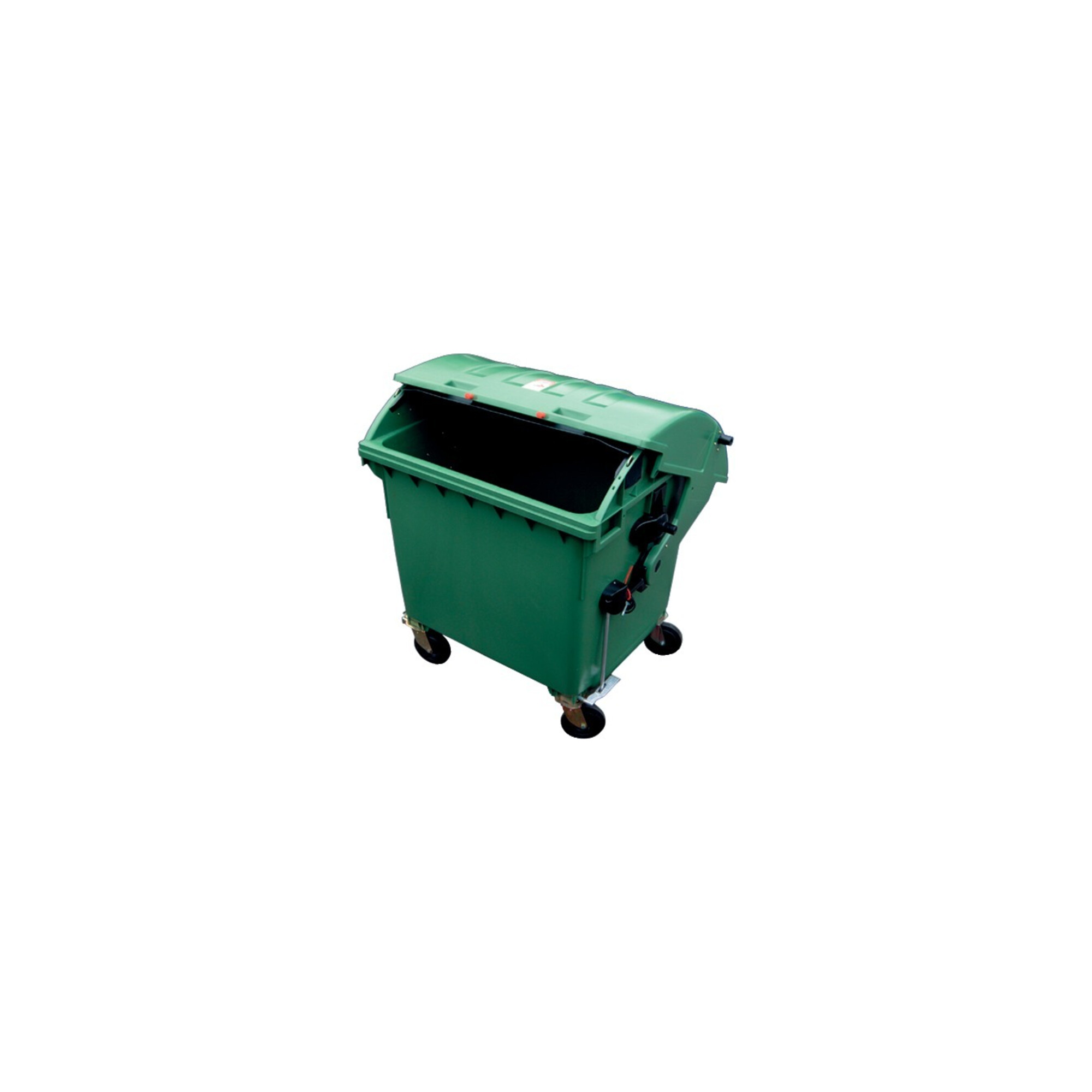 Müllcontainer Kunststoff 1,1 cbm Runddeckel grün ; E/D/E