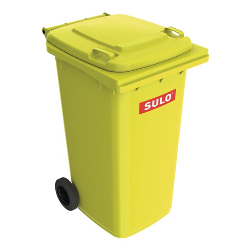 Müllgroßbehälter 240l HDPE gelb fahrbar,n.EN 840 SULO
