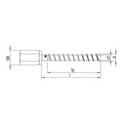 MULTI-MONTI-plus I 10,0 x 60, ancre à filet femelle, tête hexagonale, A2K, 25 pcs. (MMS-plus-I-ITM10-10,0x60)-2