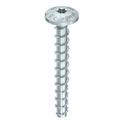 MULTI-MONTI-plus MS 7,5 x 40, Vis d’ancrage pour rails de montage, T-Drive, A2K, 100 pcs. (MMS-plus-MS-D17-7,5x40)