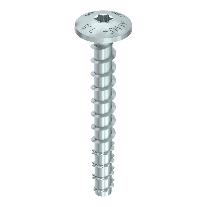 MULTI-MONTI-plus MS 7,5 x 40, Vis d’ancrage pour rails de montage, T-Drive, A2K, 100 pcs. (MMS-plus-MS-D17-7,5x40)