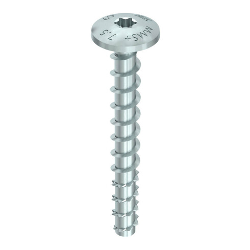 MULTI-MONTI-plus MS 7,5 x 40, Vis d’ancrage pour rails de montage, T-Drive, A2K, 100 pcs. (MMS-plus-MS-D17-7,5x40)