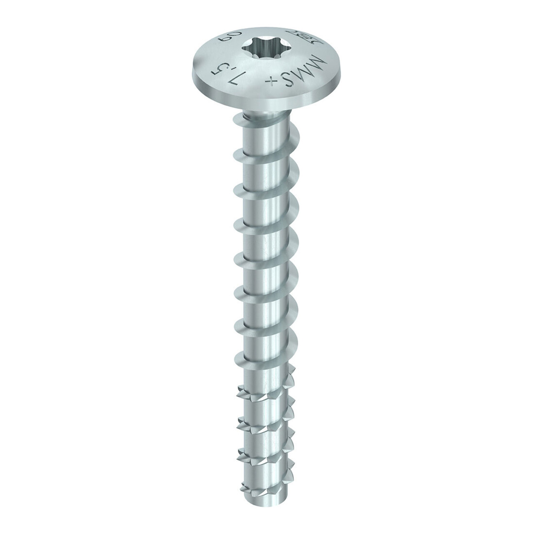 MULTI-MONTI-plus MS 7,5 x 45, Vis d’ancrage pour rails de montage, T-Drive, A2K, 100 pcs. (MMS-plus-MS-D17-7,5x45)