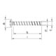 MULTI-MONTI-plus MS 7,5 x 45, Vis d’ancrage pour rails de montage, T-Drive, A2K, 100 pcs. (MMS-plus-MS-D17-7,5x45)
