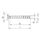 MULTI-MONTI-plus MS 7,5 x 60, Vis d’ancrage pour rails de montage, T-Drive, A2K, 50 pcs. (MMS-plus-MS-D17-7,5x60)