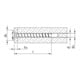 MULTI-MONTI-plus MS 7,5 x 60, Vis d’ancrage pour rails de montage, T-Drive, A2K, 50 pcs. (MMS-plus-MS-D17-7,5x60)
