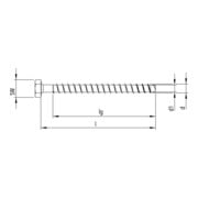 MULTI-MONTI-plus S 16,0 x 80, tête hexagonale, A2K, 25 pcs. (MMS-plus-S-16,0x80)-2