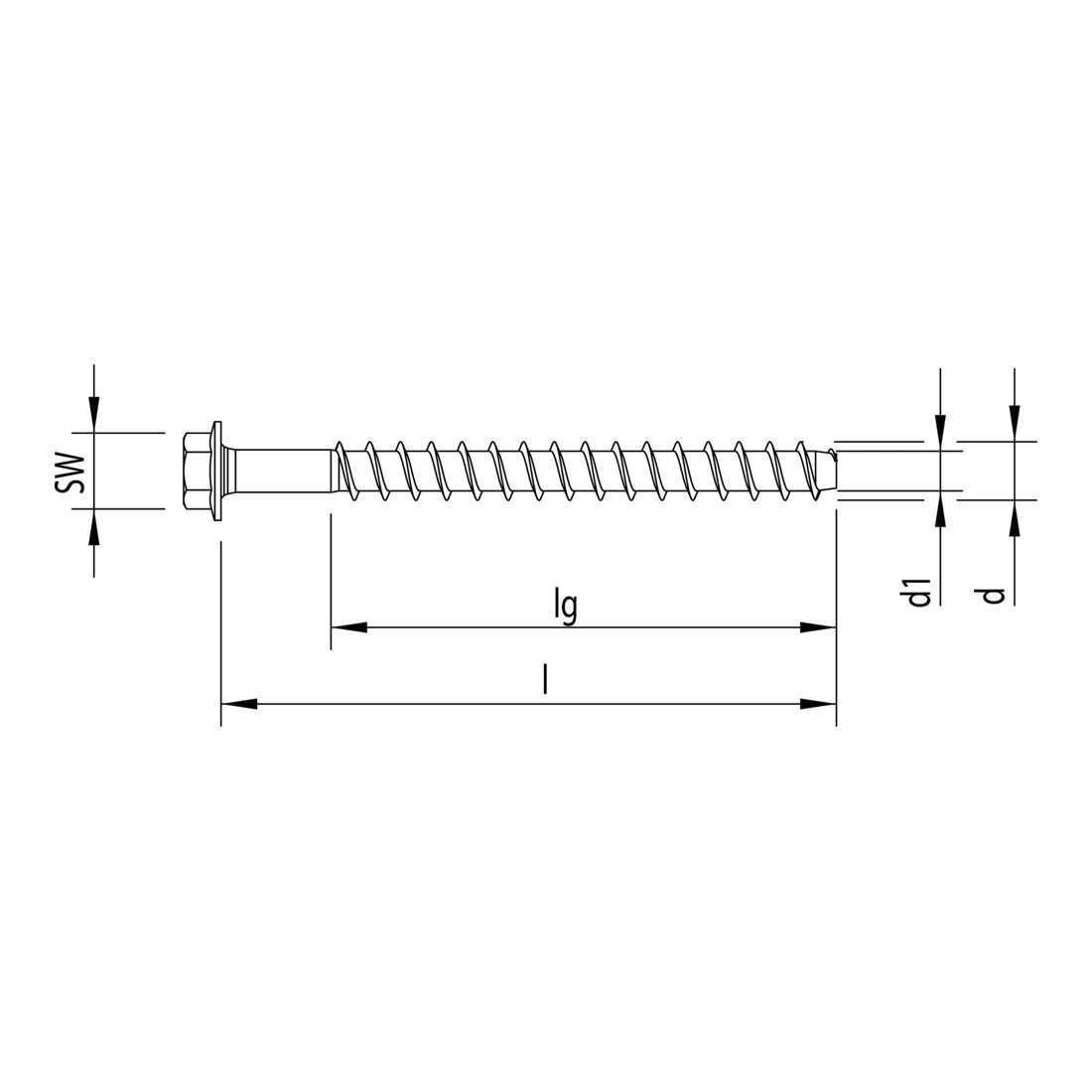 MULTI-MONTI-plus SS 20,0 x 100, tête hexagonale avec embase, A2K, 10 pcs. (MMS-plus-SS-20,0x100)
