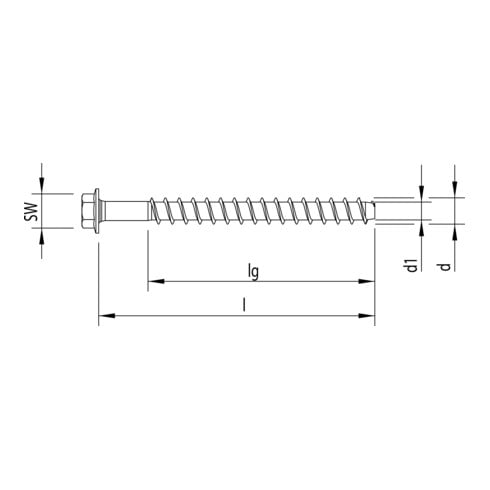 MULTI-MONTI-plus SS 7,5 x 35, tête hexagonale avec embase, A2K, 100 pcs. (MMS-plus-SS-7,5x35)
