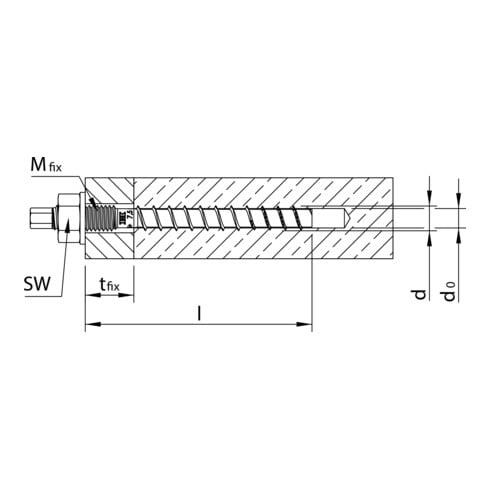 MULTI-MONTI-plus V 10,0 x 110, Vis d’ancrage de pré-installation, tête hexagonale, A2K, 25 pcs. (MMS-plus-V-ETM10-10,0x110)