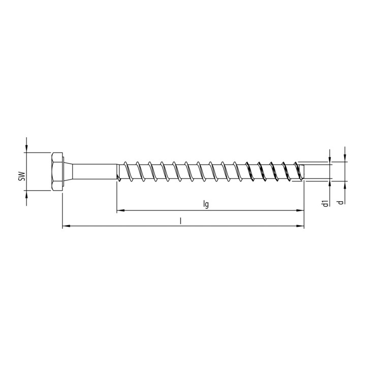 MULTI-MONTI S A4 12,0 x 100, tête hexagonale, 25 pcs.