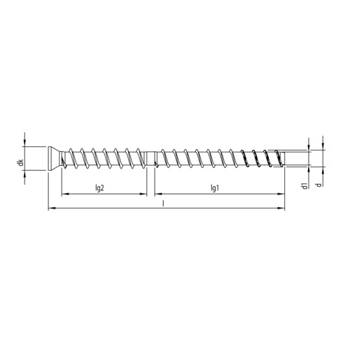 Heco MULTI-MONTI TC 7,5 x 100 TimberConnect T-Drive A2K