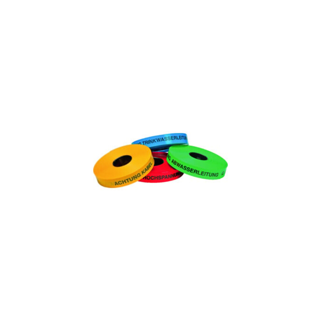 Multicoll Ruban de signalisation pour chemins de câbles L250 m I40 mm, inscription Attention câble