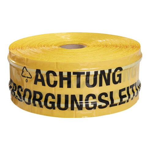 Multicoll Trassenwarnband Aufdruck Achtung Versorgungsleitung B.150mm L.250m gelb