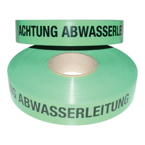 Multicoll Trassenwarnband L.250 m B.40mm Aufdruck Achtung Abwasserleitung