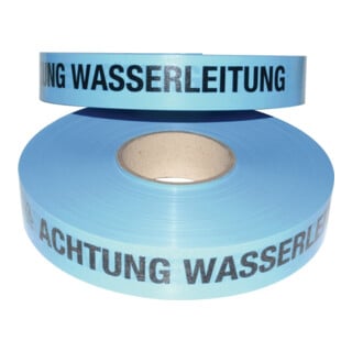 Multicoll Trassenwarnband L.250 m B.40mm Aufdruck Achtung Wasserleitung