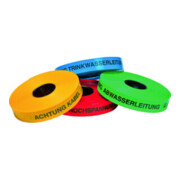 Multicoll Trassenwarnband L.250 m B.40mm Aufdruck Achtung Wasserleitung