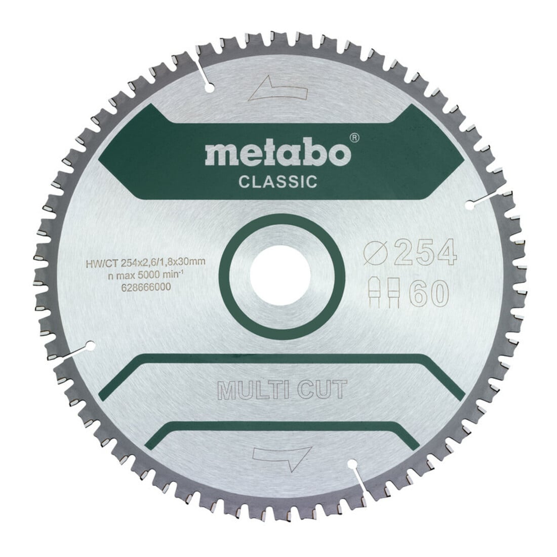 MultiCutClassic Metabo 254x30 60 FZ/TZ 5°neg