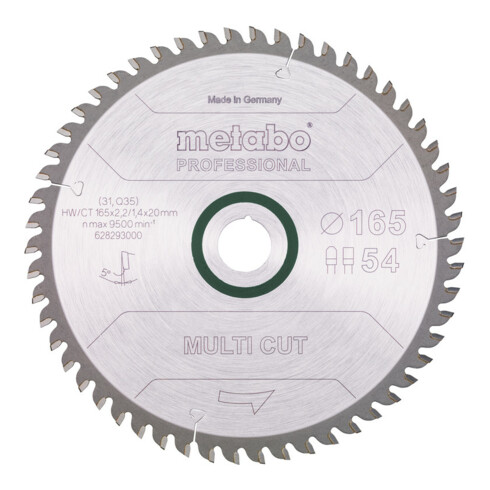 MultiCutProf 165x20 54FZ/TZ 5°