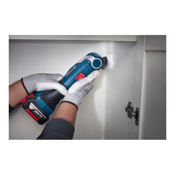 Multicutter sans fil GOP 18V-34 Bosch, lame de scie plongeante StarlockPlus BIM, L-BOXX
