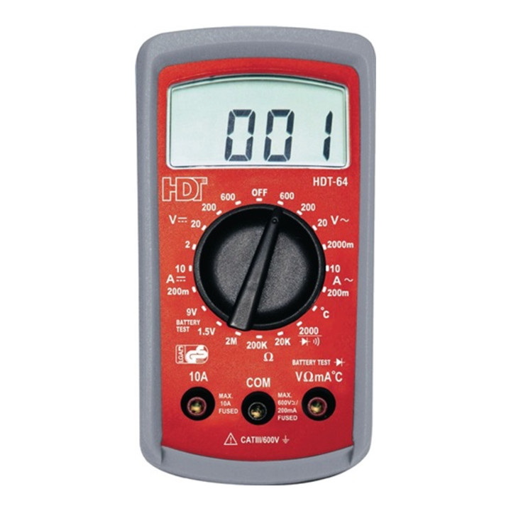 Multimeter 2-600 V AC/DC Spannung/Strom/ Widerstand/Temperatur HDT 64