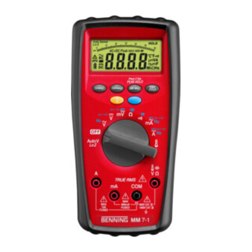 Multimètre BENNING 0,01 mV-1000 V DC 0,01 mV-1000 V AC avec batterie, plombs de mesure, sac M