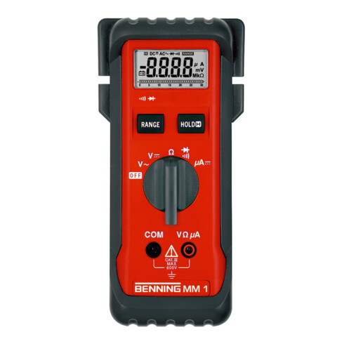 Multimètre MM 1 0,1 mV-600 V DC 1 mV-600V AC av.piles / câbles de mesure/ sac BE