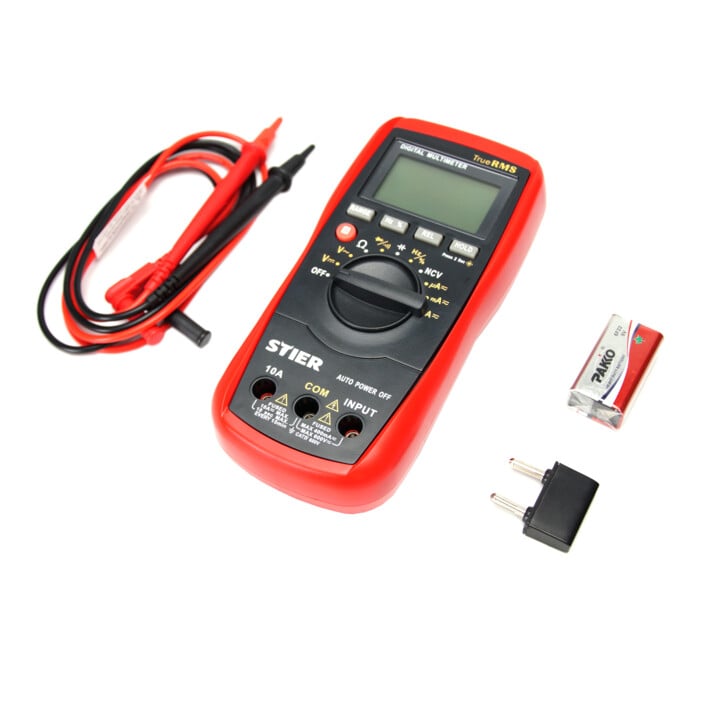 Multimètre numérique STIER 4 V – 600 V AC / 0,400 mV – 600 V DC CAT IV 600 V