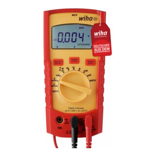 Multimètre numérique Wiha jusqu'à 1 000 V CA, CAT IV 2 piles AAA incluses