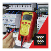 Multimètre numérique Wiha jusqu'à 1 000 V CA, CAT IV 2 piles AAA incluses-4