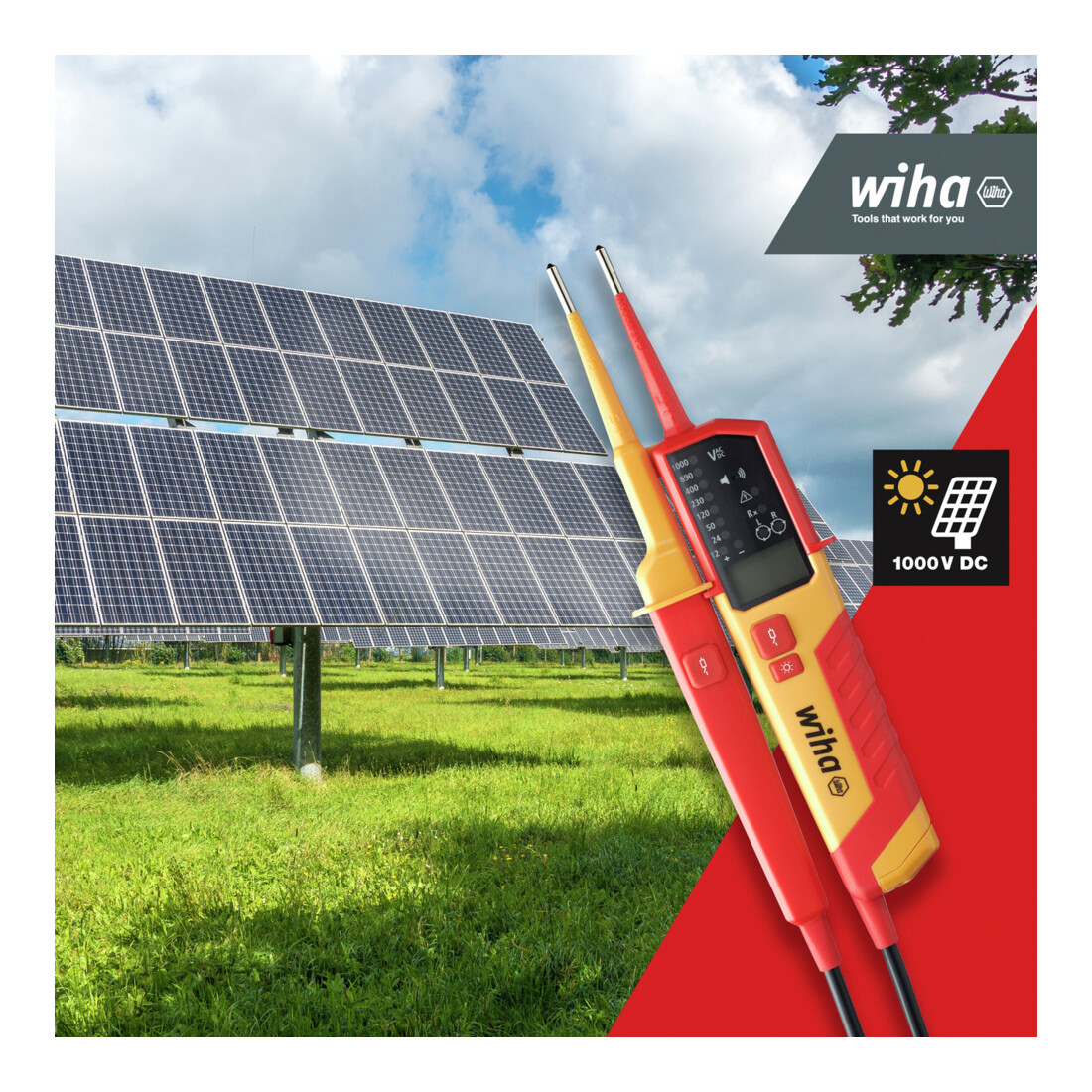 Multimètre numérique Wiha jusqu'à 600 V CA, CAT IV 2 piles AAA incluses