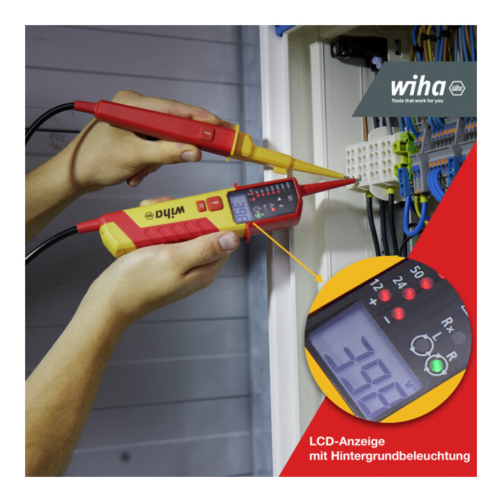 Multimètre numérique Wiha jusqu'à 600 V CA, CAT IV 2 piles AAA incluses
