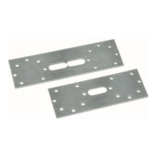 Multitubo Halteplatte aus Stahl verzinkt, doppelt 150 mm
