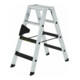 MUNK A-Stehleiter 250 kg beidseitigclip-step R13 4 Stufen-1