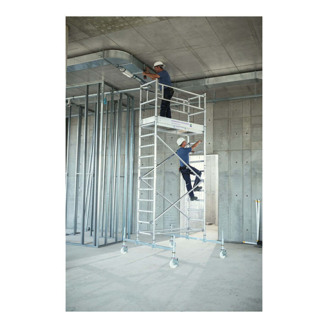 MUNK Alu-Rollgerüst mit Fahrbalken Plattform-Höhe 2,45 m Länge 1,80 m