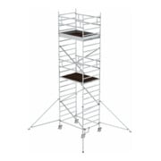 MUNK Aluminium-Rollgerüst mit verstellbaren Auslegern und Doppelplattform